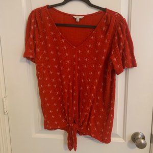 Lucky Brand Red Blouse